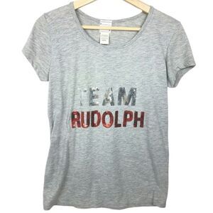 "Team Rudolph" Sequined T-shirt